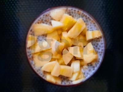 Kokosų chia pudingas su bananais Žingsnis 2