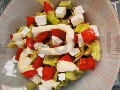 Salotas su feta „Ryškumas“ Žingsnis 10