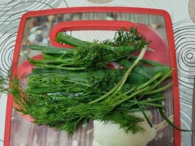 Salotas su žolelėmis ir grybais grietinėlės-česnako padaže Žingsnis 3