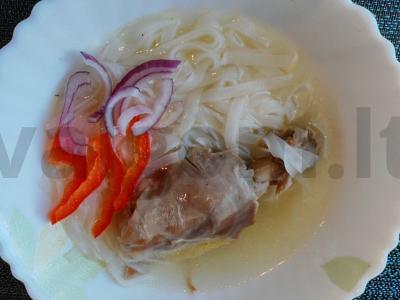 Vištienos ir daržovių sriuba su makaronais Žingsnis 13