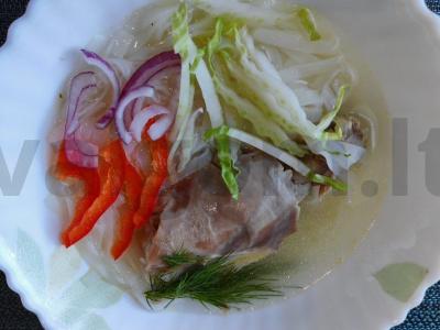 Vištienos ir daržovių sriuba su makaronais Žingsnis 15