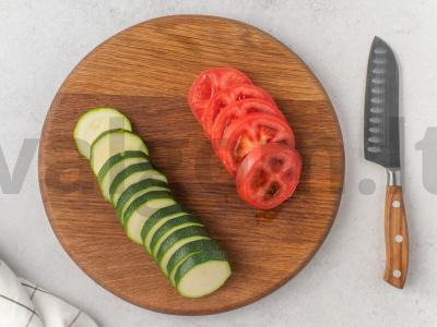 Grilio salotas su cukinijomis ir paprikomis Žingsnis 1