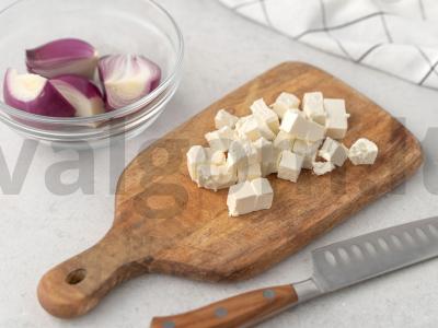 Grilio salotas su cukinijomis ir paprikomis Žingsnis 3