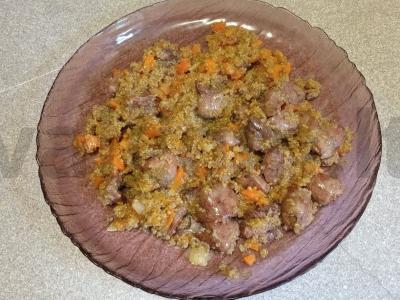 Kvinoja su vištienos širdelėmis Žingsnis 9