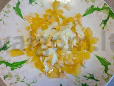 Vištienos kepenėlių salotas Žingsnis 2