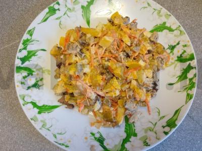 Vištienos kepenėlių salotas Žingsnis 8