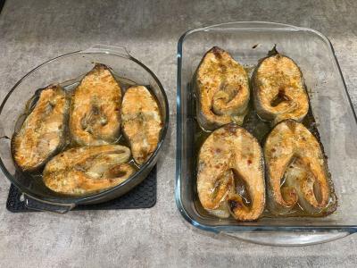 Lašišų steikai apelsinų marinate Žingsnis 6