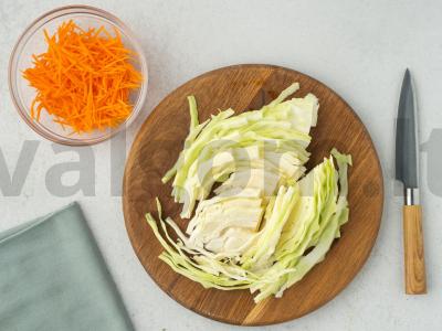 Sūdyta kopūstai sūryje Žingsnis 1