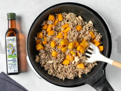 Grikių košė su grybais ir kepta moliūgu Žingsnis 5