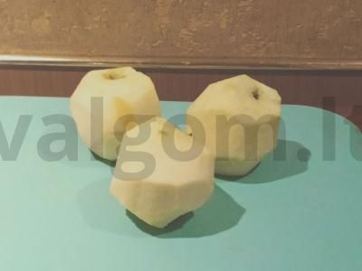 Obuolių-apelsinų kompotas Žingsnis 1