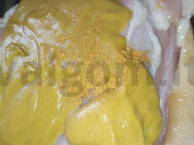 Kepta kalakutiena garstyčių marinate Žingsnis 3