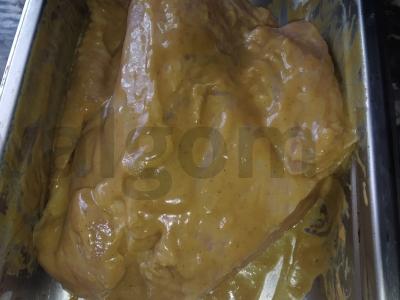 Kepta kalakutiena garstyčių marinate Žingsnis 5