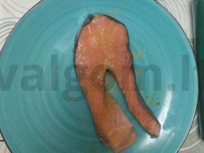 Lašišos steikas su meksikietiškais daržovėmis oro grilyje Žingsnis 1