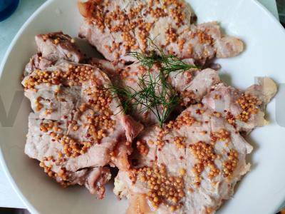 Kepta kiaulienos nugarinė su grūdėta garstyčia Žingsnis 4