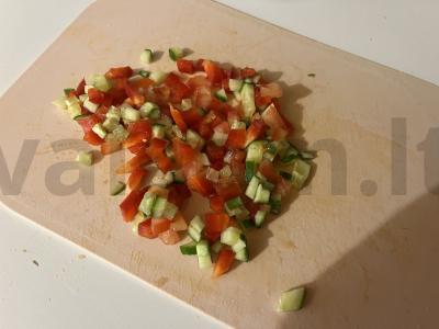 Skani mėsos salotos „Šiluma“ Žingsnis 8