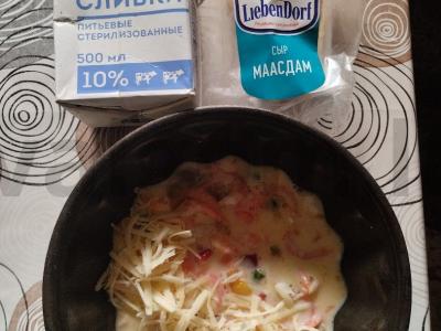 Keptas meksikietiškas mišinys su krevetėmis po sūriu Žingsnis 6