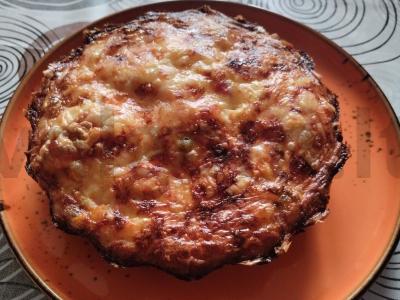 Keptas meksikietiškas mišinys su krevetėmis po sūriu pagrindine nuotrauka