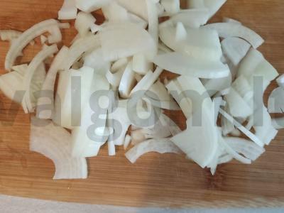 Troškinta kopūstai su džiovintais baltais grybais Žingsnis 3