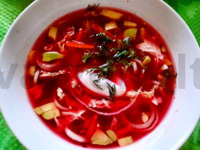 Vasaros šaltas šaltibarščiai su avokadu pagrindine nuotrauka