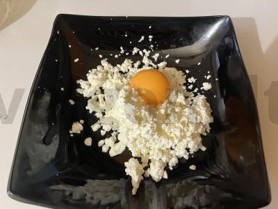 Varškės įdaras kepiniams iš liesos varškės Žingsnis 2