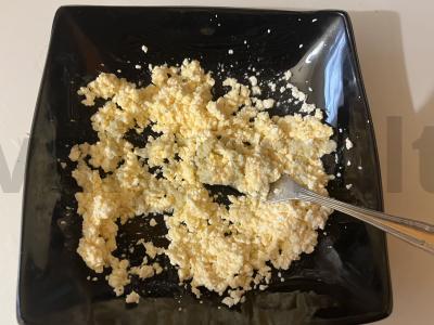 Varškės įdaras kepiniams iš liesos varškės Žingsnis 3