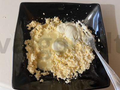 Varškės įdaras kepiniams iš liesos varškės Žingsnis 4