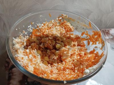 Varškės apkepas su morkomis be cukraus Žingsnis 3