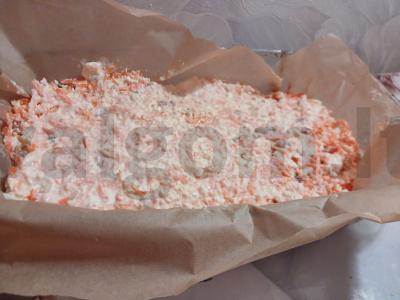 Varškės apkepas su morkomis be cukraus Žingsnis 4