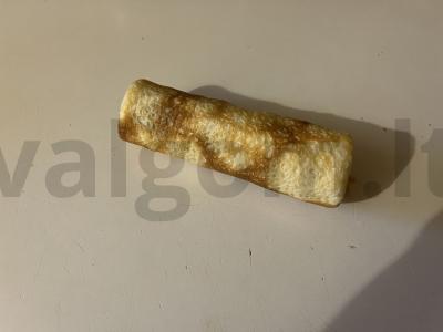 Auksiniai blynai su varškės sūrio, dešros ir marinuotų agurkų įdaru Žingsnis 11