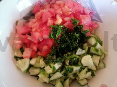 Salotos su jūros kopūstais ir žolelėmis Žingsnis 3