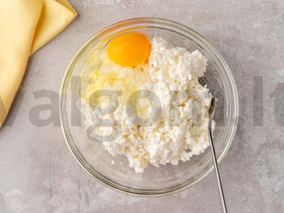 Varškėčiai be miltų Žingsnis 2