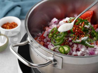 Paprastas pomidorų padažas žiemai Žingsnis 4