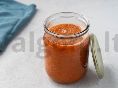 Paprastas pomidorų padažas žiemai Žingsnis 6