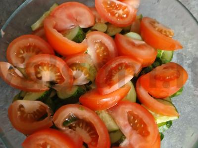 Salotas su kiaušiniais ir salotų lapais Žingsnis 6