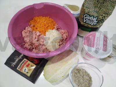 Patingėlių kopūstai orkaitėje su grietinės padažu Žingsnis 1