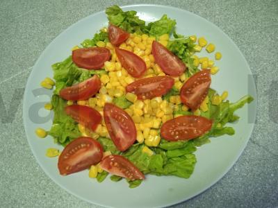 Salotas „Šviesoforas“ su konservuotais kukurūzais Žingsnis 3