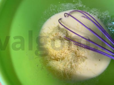 Vafliai su tarkuotu sūriu Žingsnis 2