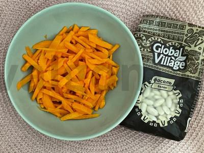 Baltos pupelės pomidorų padaže kaip garnyras Žingsnis 2