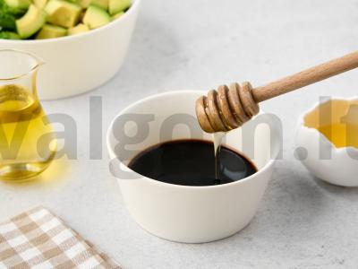 Salotos su lašiša ir avokadu medaus padaže Žingsnis 4