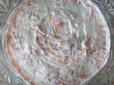 Salotas „Mimoza“ su kietuoju sūriu ir silkėmis Žingsnis 8