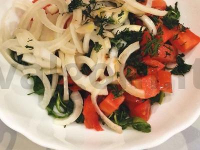 Salotas su rukola ir pomidorais Žingsnis 5