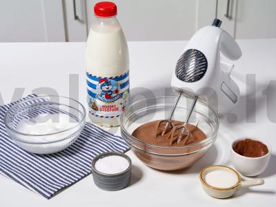 Naujametinė pudinga su karamelėmis ir avietėmis Žingsnis 1