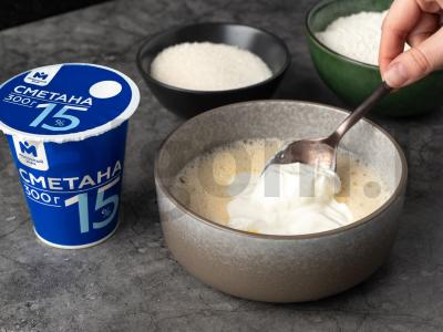 Kepta persimonų su grietine Žingsnis 3