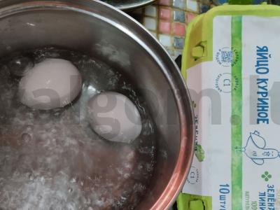 Salotas „Švelnus“ su žuvimi ir mocarela Žingsnis 1