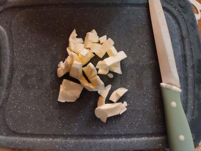 Salotas „Švelnus“ su žuvimi ir mocarela Žingsnis 3