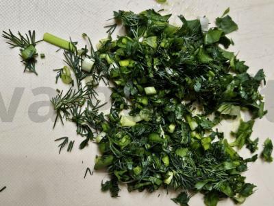 Auksiniai vyniotiniai su varške ir žolelėmis Žingsnis 1