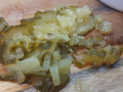 Salotas „Žiemos pasaka“ su kalakutiena Žingsnis 3