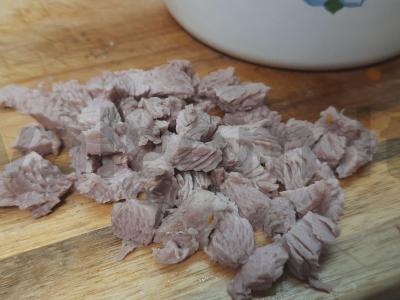 Salotas „Žiemos pasaka“ su kalakutiena Žingsnis 5