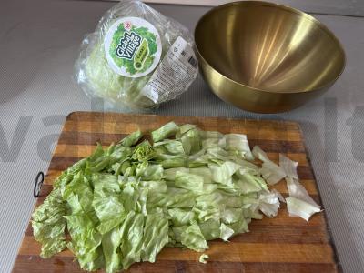 Daržovių salotas su kiaušiniais Žingsnis 1