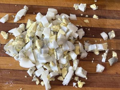 Daržovių salotas su kiaušiniais Žingsnis 4